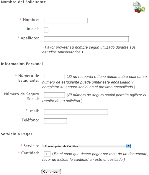 Solicitud de Servicio